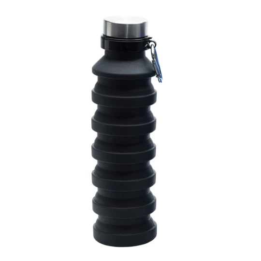Składany bidon sportowy Makalu 550 ml, czarny (R08436.02)