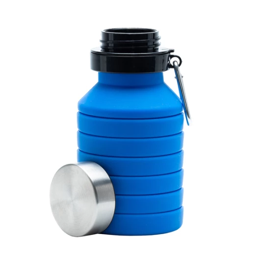 Składany bidon sportowy Makalu 550 ml, niebieski (R08436.04)