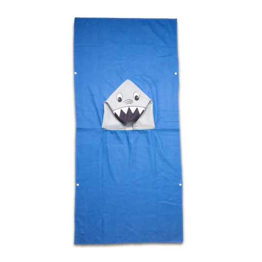 Ponczo-ręcznik z kapturem Sharky, niebieski (R07977.04)