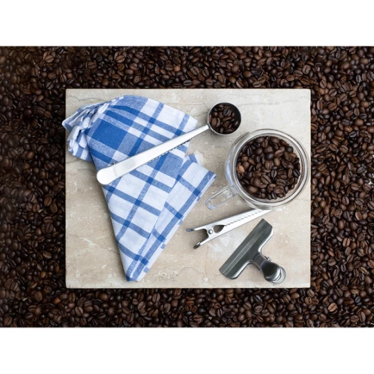 Zestaw miarka i klipsy do kawy Kaffi, srebrny (R17102.01)