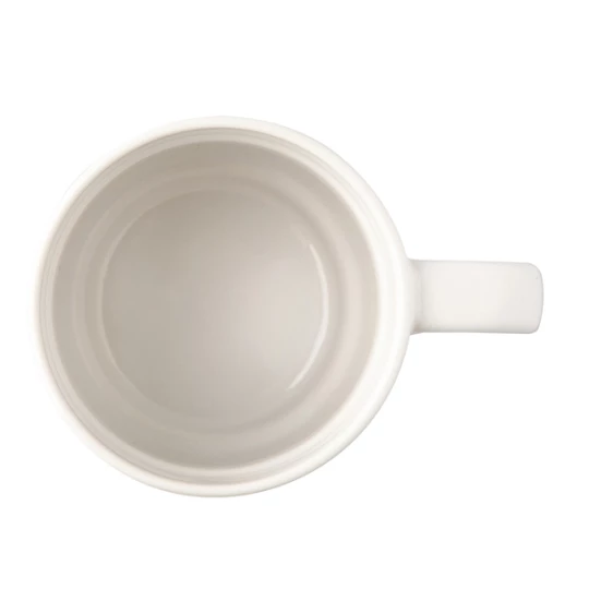 Kubek ceramiczny z bambusową przykrywką Giulia, biały (R85309.06)