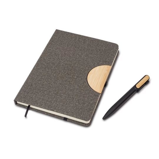 Zestaw notes z długopisem Fold, szary (R64209.21)