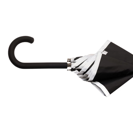 Parasol z taśmą odblaskową Refu, czarny (R07951.02)