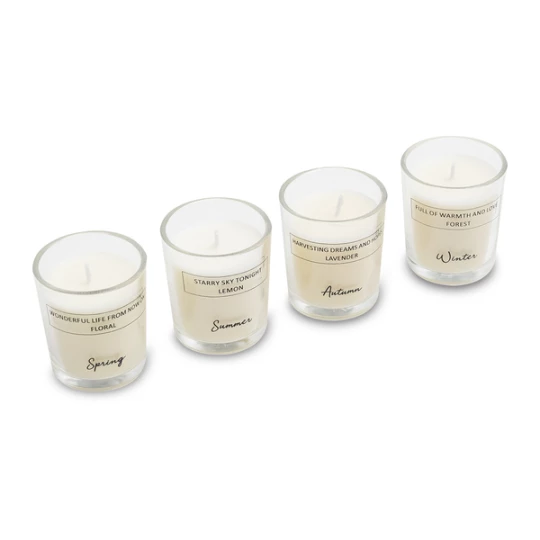 Zestaw 4 zapachowych świec Seasons, mix (R17418.99.A)