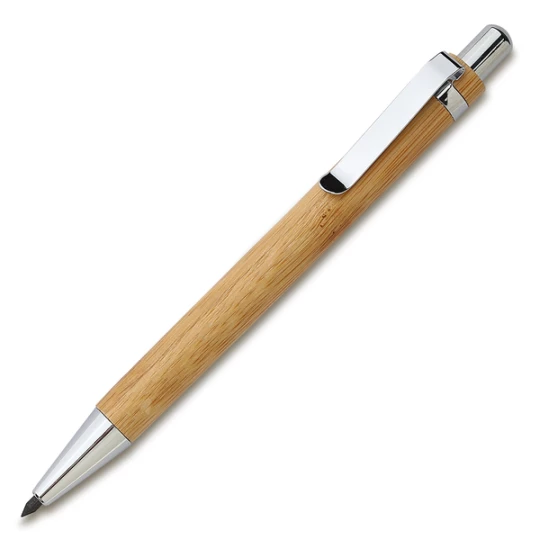 Bambusowy, wieczny długopis/ołówek w etui Lakimus, beżowy (R02315.13)