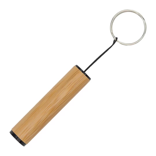Bambusowy długopis i latarka w pudełku Pelak, beżowy (R02319.13)