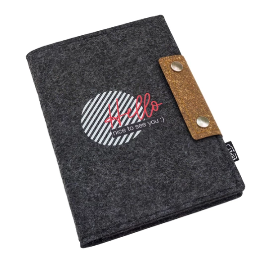 Organizer w okładce filcowej Iga, szary (R64264.21)