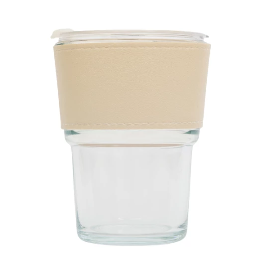 Kubek szklany Vigo 350 ml, beżowy (R08233.13)