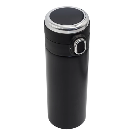 Kubek próżniowy z termometrem Bounce 420ml, czarny (R08438.02)