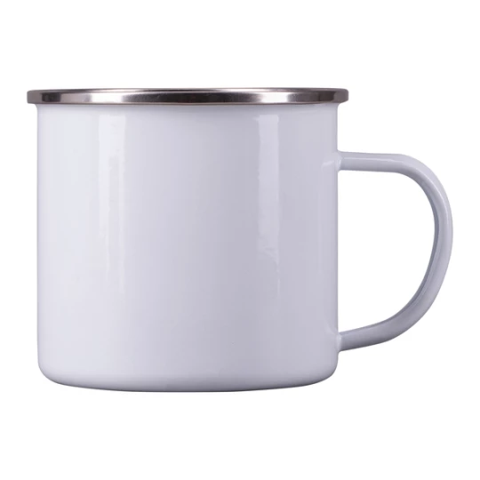 Kubek emaliowany z powłoką sublimacyjną Odis 500 ml, biały (R08200.06)