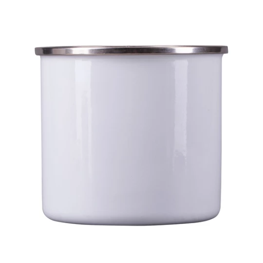 Kubek emaliowany z powłoką sublimacyjną Odis 500 ml, biały (R08200.06)