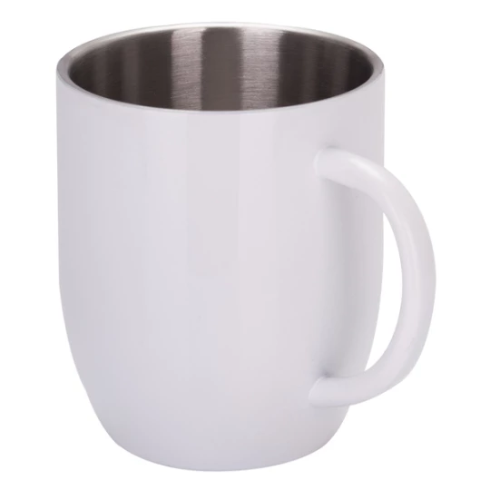 Kubek stalowy z powłoką sublimacyjną Alis 350 ml , biały (R08199.06)
