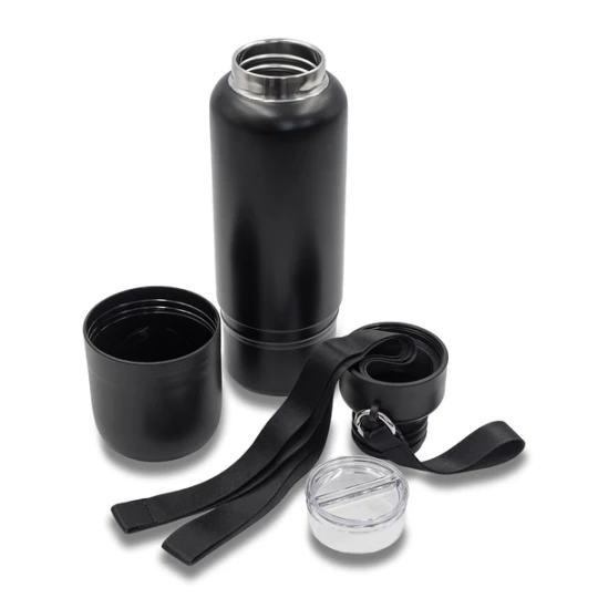 Wielofunkcyjna butelka próżniowa Multina 500ml, czarny (R08437.02)