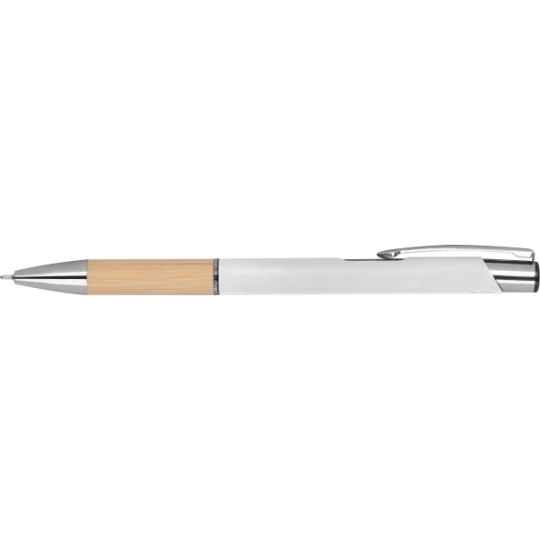 Długopis metalowy półżelowy NAPLES - biały (GE-4333-06)
