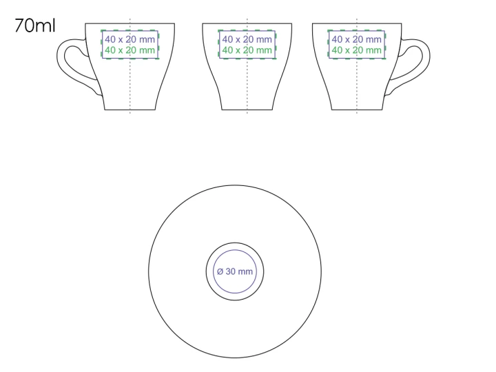 Venezia Coffee Set 70ml biały/biały (S320)