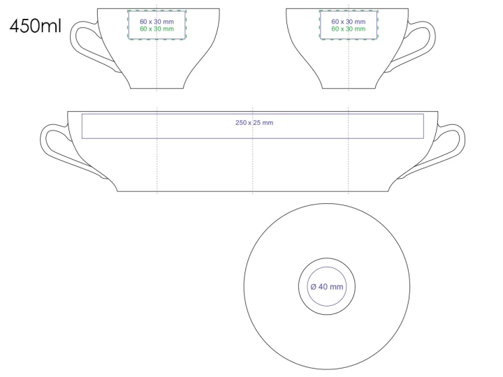 Venezia Coffee Set 450ml biały/biały (S320)