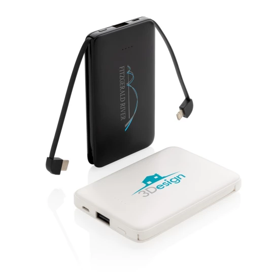 Power bank 5000 mAh, zintegrowany kabel 3 w 1 (P322.083)