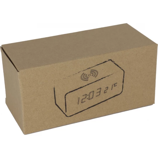 Zegar z ładowarką indukcyjną - beżowy - (GM-31515-13)
