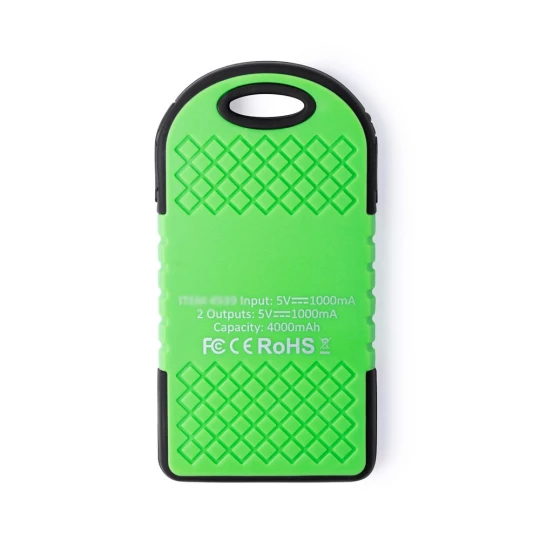 Wodoodporny power bank 4000 mAh, ładowarka słoneczna (V0354-06)