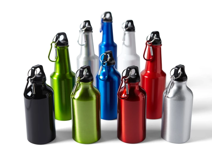 Butelka sportowa 400 ml z karabińczykiem (V4659-03)