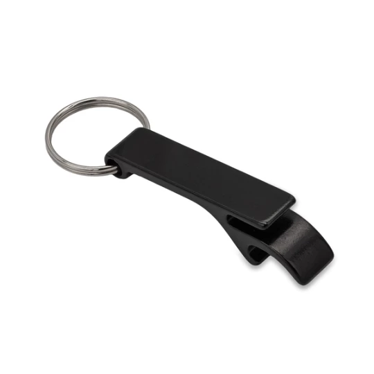 Aluminiowy brelok - otwieracz, czarny (R73720.02)