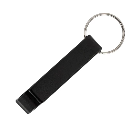 Aluminiowy brelok - otwieracz, czarny (R73720.02)