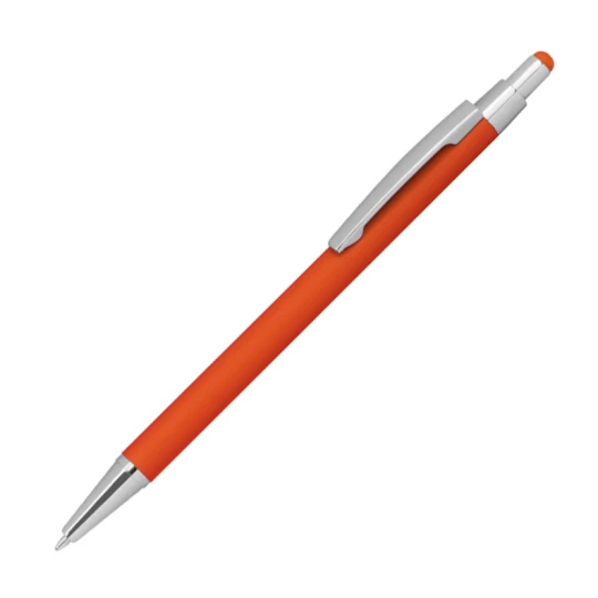 Długopis metalowy, gumowany - pomarańczowy - (GM-10964-10)