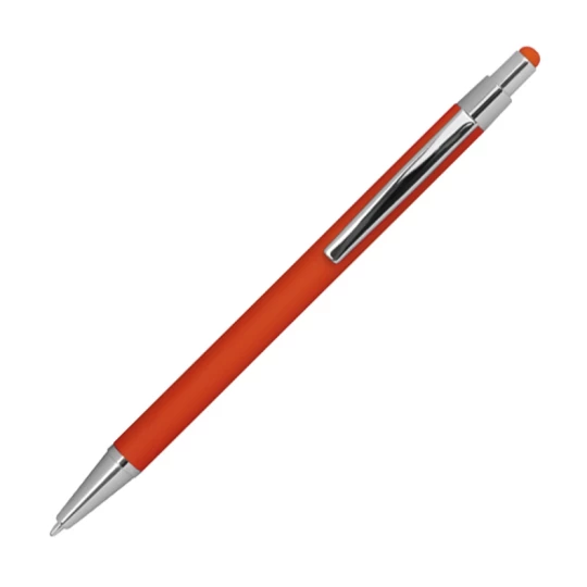 Długopis metalowy, gumowany - pomarańczowy - (GM-10964-10)