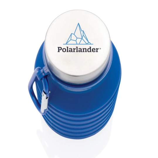 Składana butelka sportowa 550 ml z karabińczykiem (P432.625)