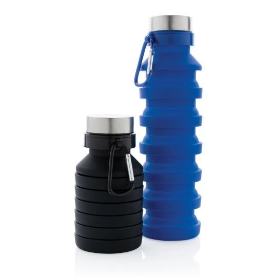 Składana butelka sportowa 550 ml z karabińczykiem (P432.625)