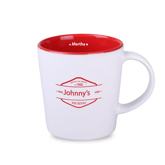 Kubek Berg Duo 380ml biały/czerwony (M549)