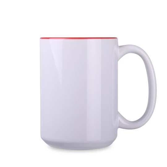 Kubek Nevada Duo 450ml biały/czerwony (M553)