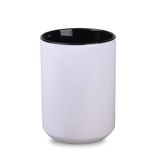Kubek Nevada Art 450ml biały/czarny (M554)