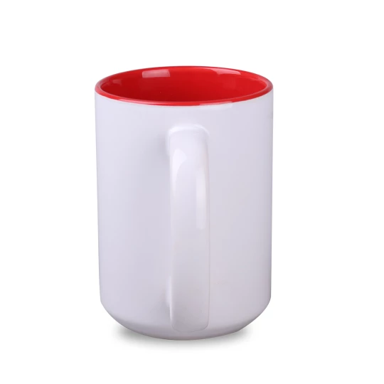 Kubek Nevada Art 450ml biały/czerwony (M554)