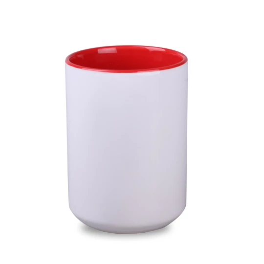 Kubek Nevada Art 450ml biały/czerwony (M554)