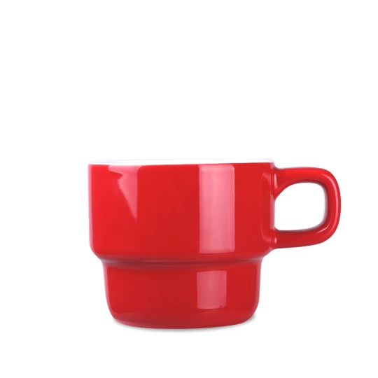 Kubek Astrid 230ml czerwony/biały (M545)