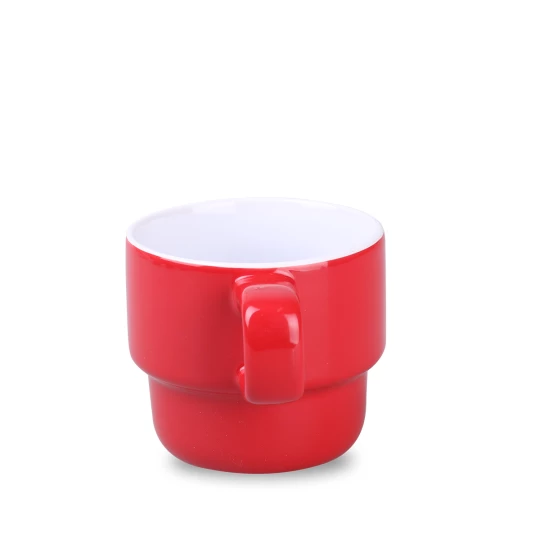 Kubek Astrid 230ml czerwony/biały (M545)