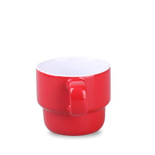 Kubek Astrid 230ml czerwony/biały (M545)
