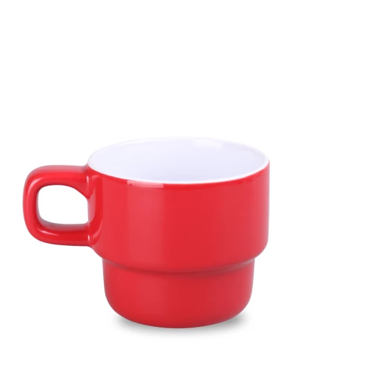 Kubek Astrid 230ml czerwony/biały (M545)