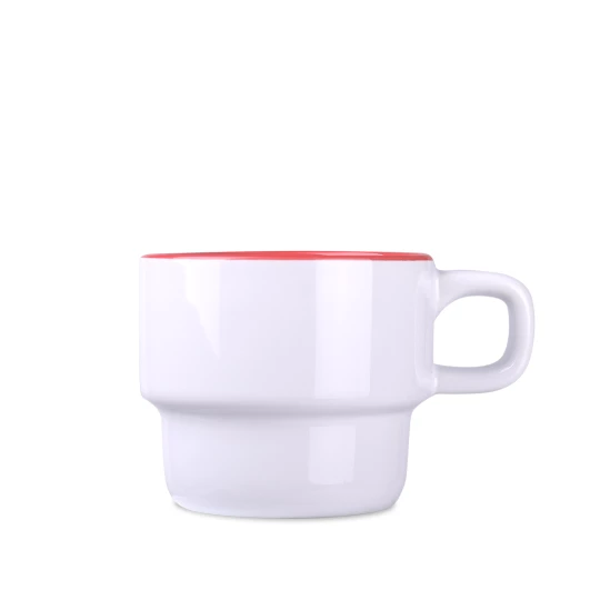 Kubek Astrid Duo 230ml biały/czerwony (M546)
