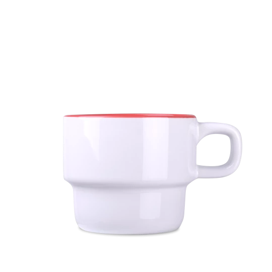 Kubek Astrid Duo 230ml biały/czerwony (M546)