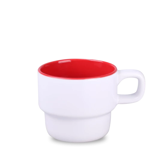 Kubek Astrid Duo 230ml biały/czerwony (M546)