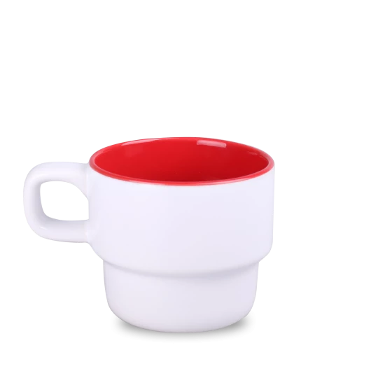 Kubek Astrid Duo 230ml biały/czerwony (M546)