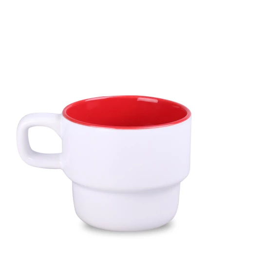 Kubek Astrid Duo 230ml biały/czerwony (M546)
