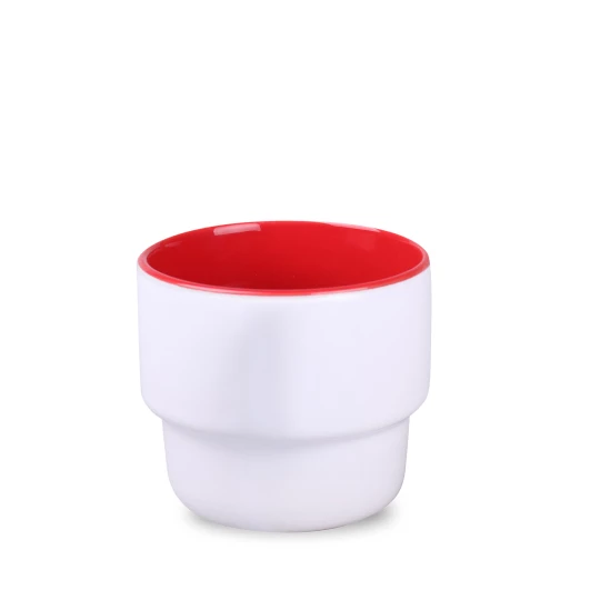 Kubek Astrid Duo 230ml biały/czerwony (M546)