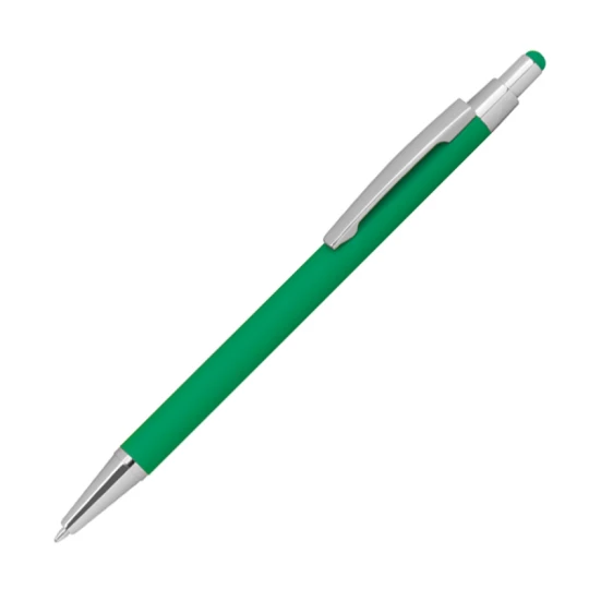 Długopis metalowy, gumowany - zielony - (GM-10964-09)