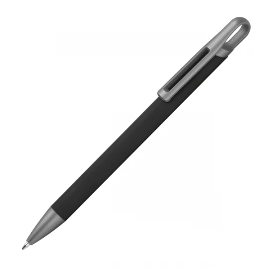Długopis aluminiowy z recyklingu, półżelowy - czarny - (GM-14440-03)