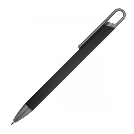 Długopis aluminiowy z recyklingu, półżelowy - czarny - (GM-14440-03)