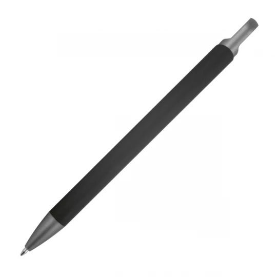 Długopis aluminiowy z recyklingu, półżelowy - czarny - (GM-14440-03)