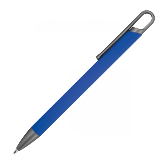 Długopis aluminiowy z recyklingu, półżelowy - niebieski - (GM-14440-04)